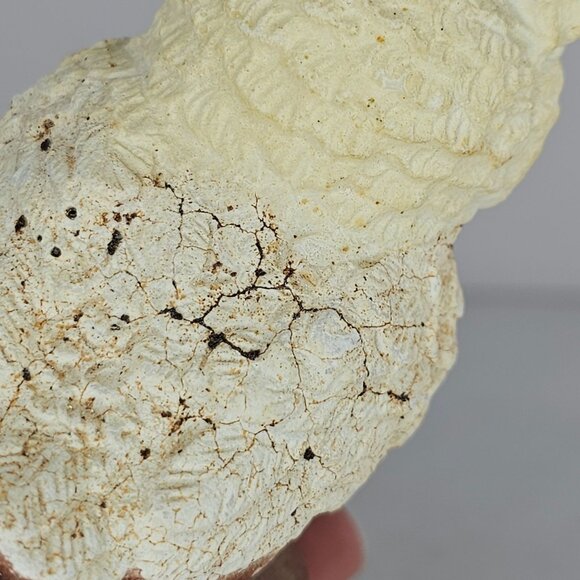 Vintage Alabaster Owl On Book Figurine Yellow Eyes 3.5" - Picture 8 of 8